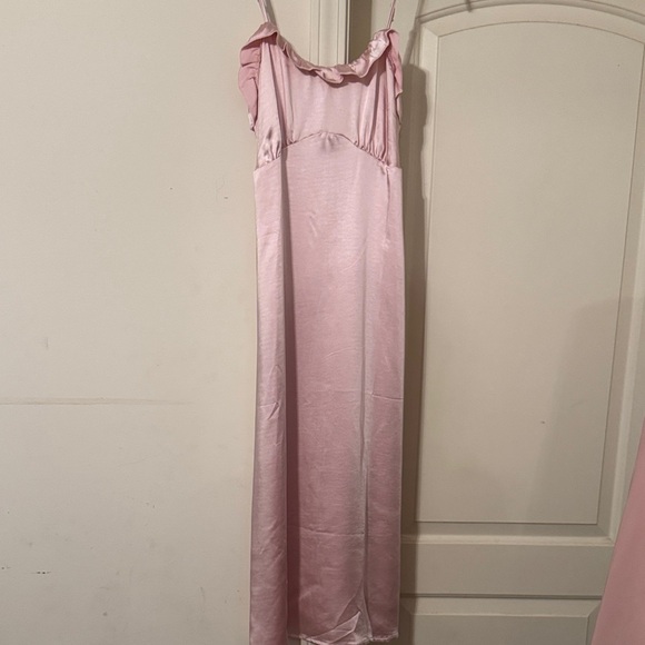 Pink Ruffle Strap Dress - Picture 2 of 3